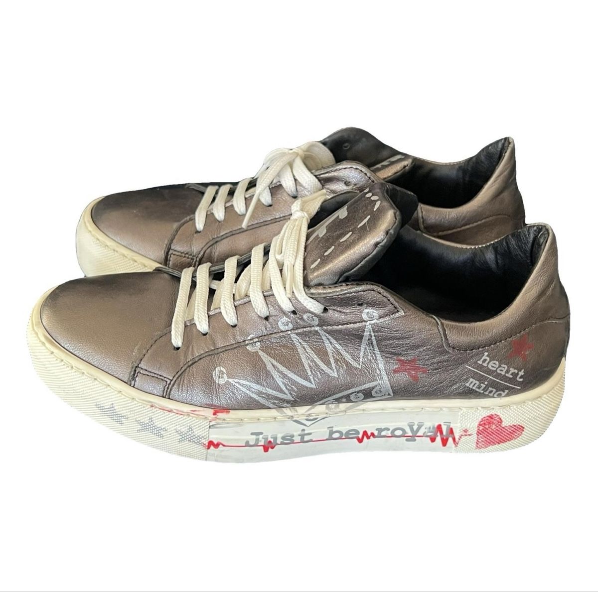 Scarpe da donna: Sneakers in pelle metallizzata – Usato da Lugano venduto da fer_ckb9 3