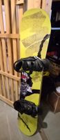 Yellow Flow Era 155 sowboard with Black Bindings  Burton
