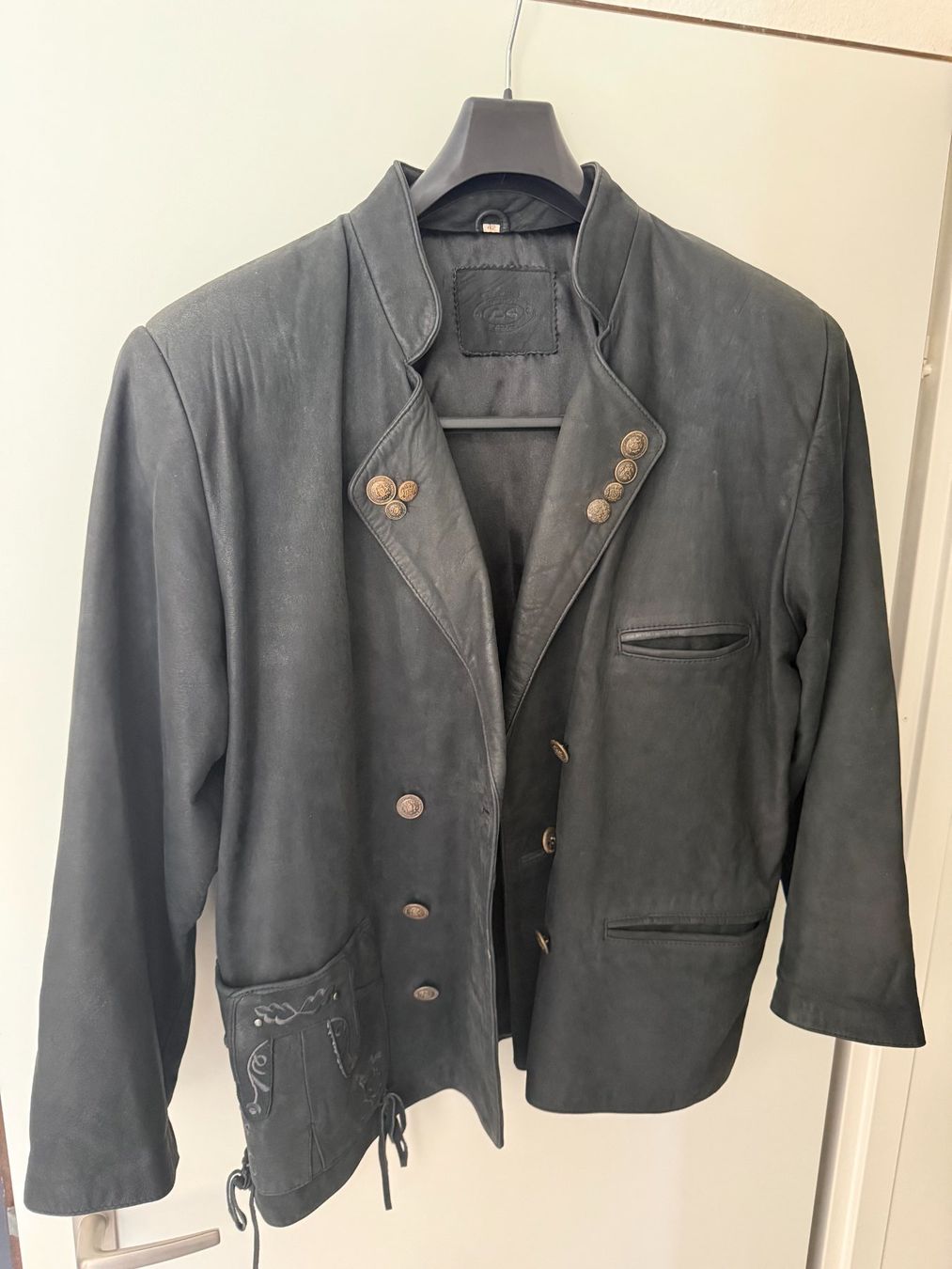 Vestes: wunderschöne echte Leder Damen Folklorejacke grau/blau – D'occasion à Rothenburg par Patri00