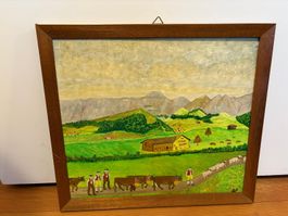 Oelgemälde auf Leinwand ohne Signatur