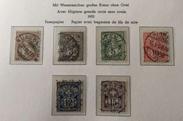 Ziffermuster 1906, Satz gestempelt, Lot 2
