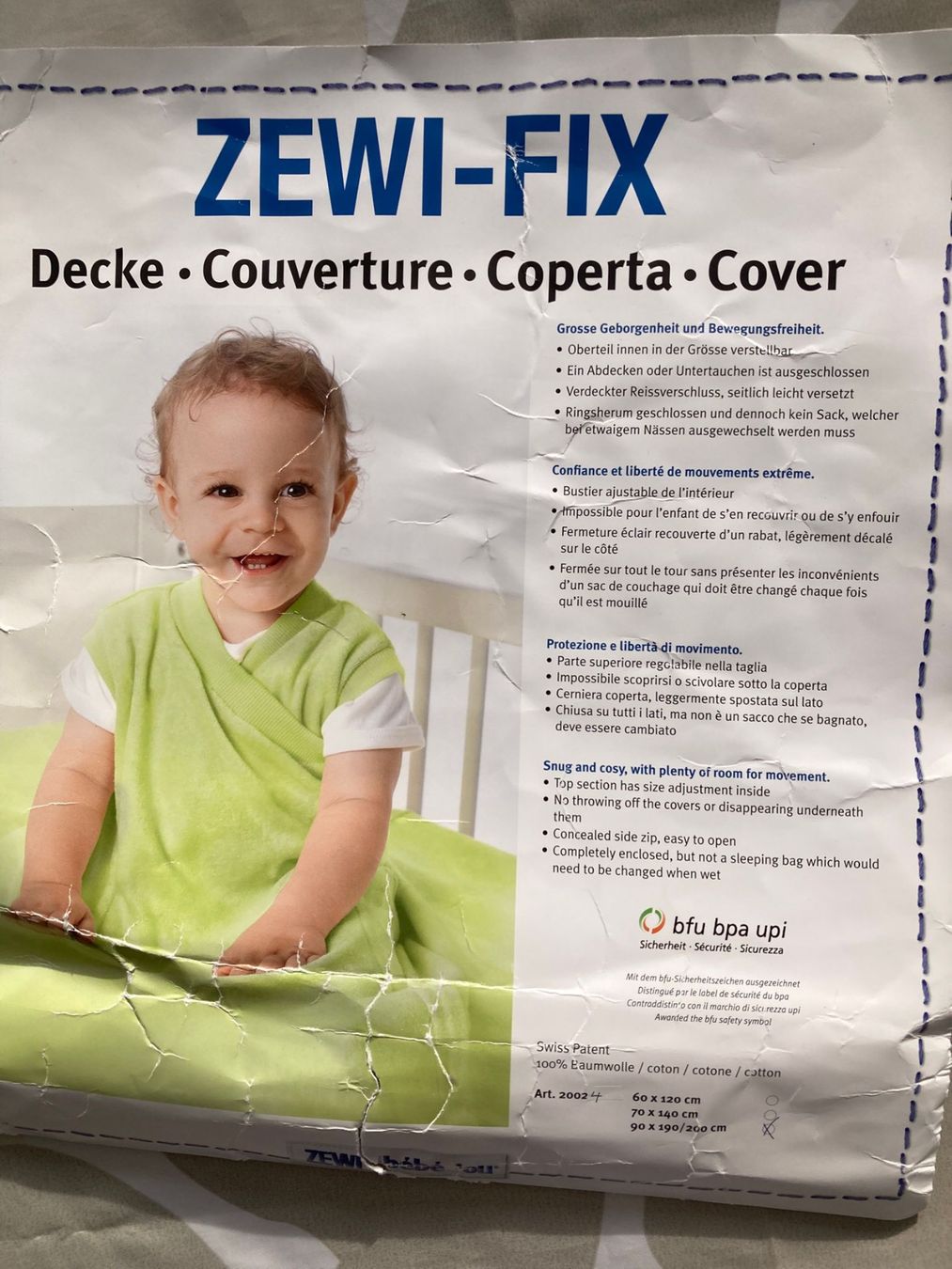 Zewi Coperte: ZEWI-FIX-Decke 90x190/200 cm – Usato da Münsingen venduto da velospeeder51