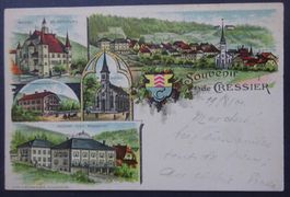Litho-Ansichtskarte 1900 / Cressier (NE)