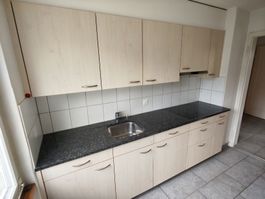 Einbauküche mit Elektrogeräten hell Holzoptik gebraucht