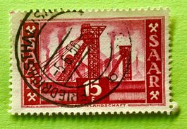 BRIEFMARKEN AUS Saarland  Industrielandschaft  GESTEMPELT  