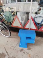 F Werbebuchstabe, F Blechbuchstabe, F Buchstabe, Deko F