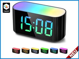Kinderwecker farbiges Display RGB Nachtlicht Multifunktion