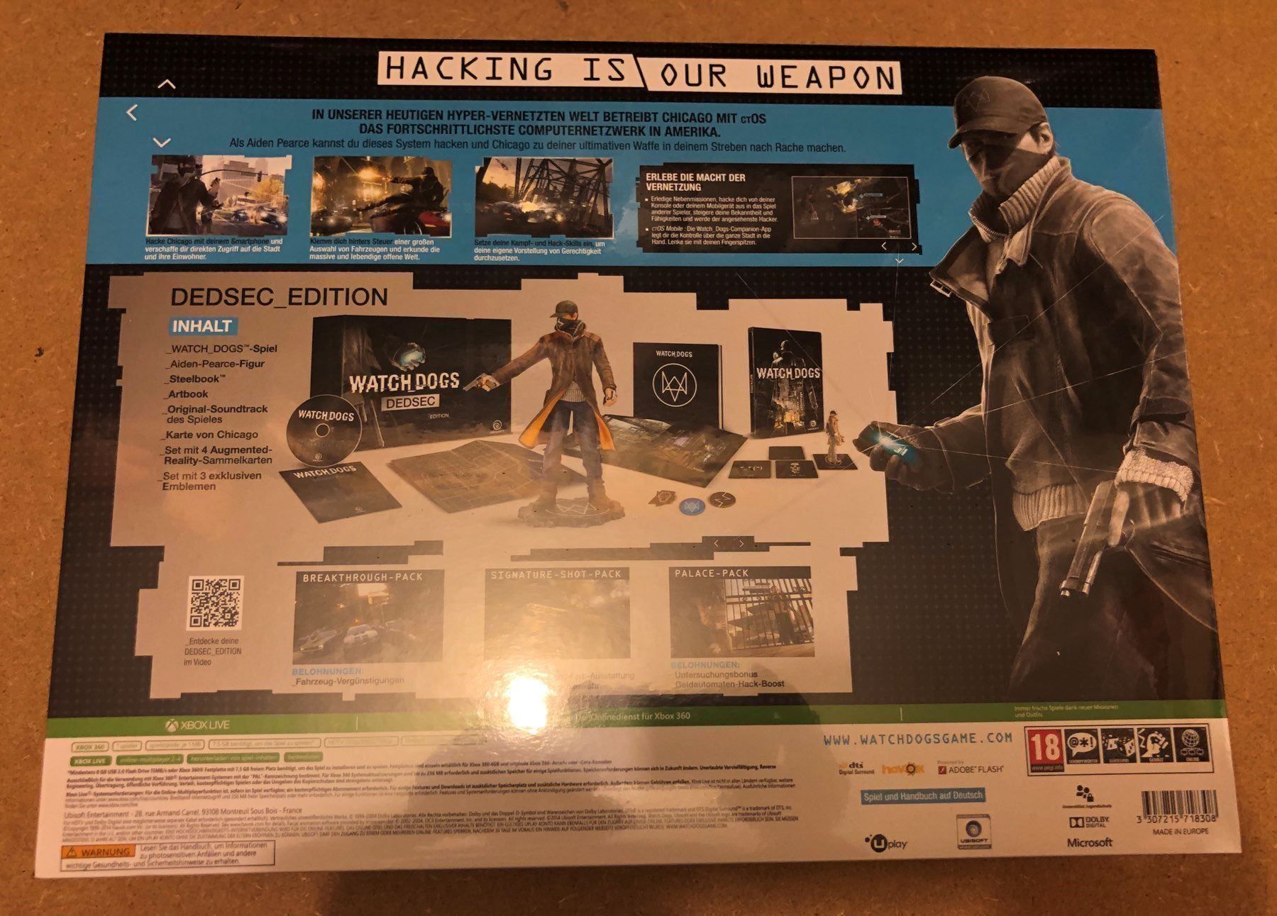 Microsoft Spiele: Watchdogs Dedsec CE Xbox 360 – Neu (gemäss Beschreibung) aus Kestenholz von Dickies09 1