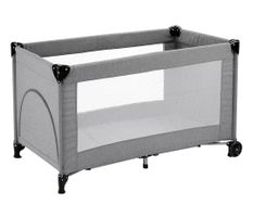 Lit parapluie enfant 120x60cm gris bon état + Matelas