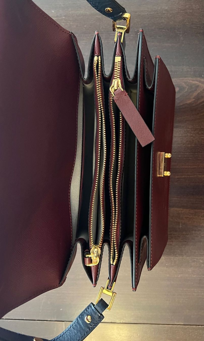 Marni Borse da donna: MARNI Trunk Large, bordeaux/bleu – Nuovo (secondo la descrizione) da Verbier venduto da eve_j6wp 3