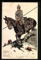 Ludwig Hohlwein: Feldgrauer Reiter und g