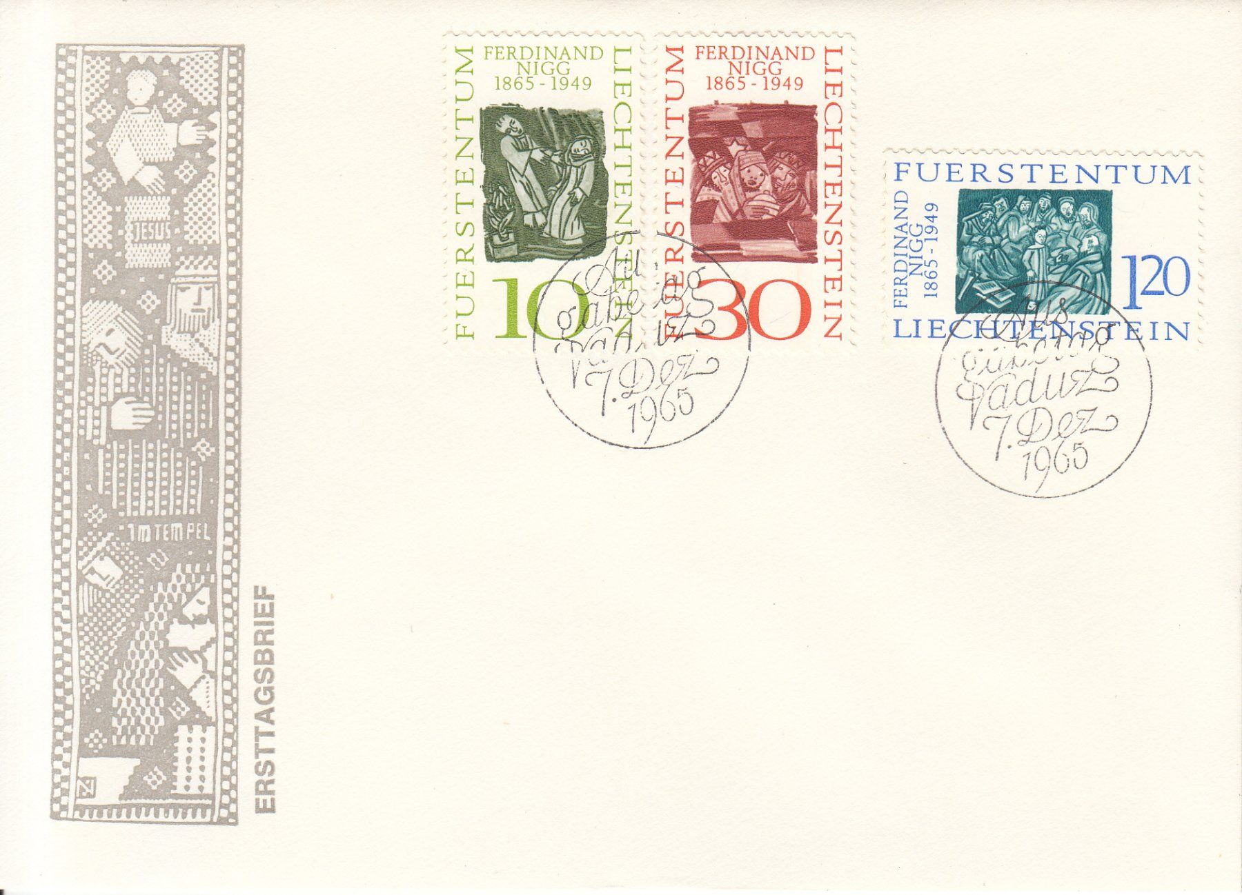 Alle Briefmarken: LBK 390 - 392 FDC – Gebraucht aus Bürglen TG von StampGraf