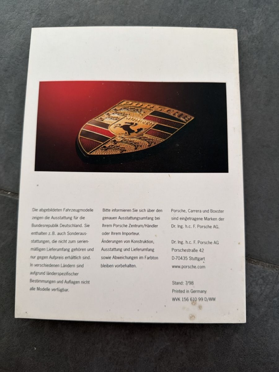 Porsche Documenti: Porsche Broschüre: Die Modelle – Usato da Wolfwil venduto da Rolex1 8