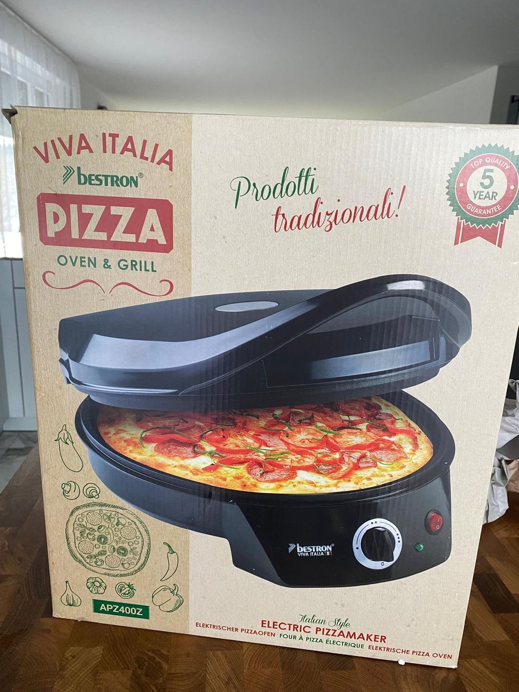Elettrodomestici da cucina: Elektrischer Pizzaofen Pizzabäcker neu. – Nuovo e nell'imballaggio originale da Lyss venduto da asi_r552