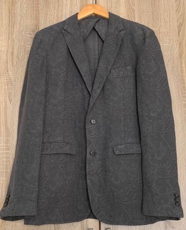 Etro Leinen Blazer Grösse L braun grau Farbton taupe