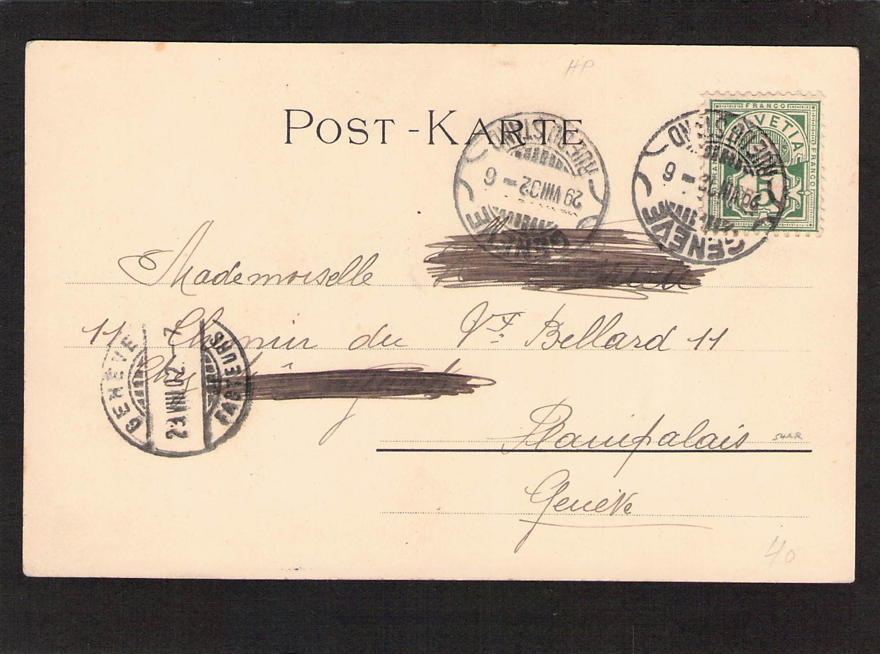 Ansichtskarten: AK Briefmarkensprache , gel. 1902  – Gebraucht aus Reichenburg von Pipo-67 1