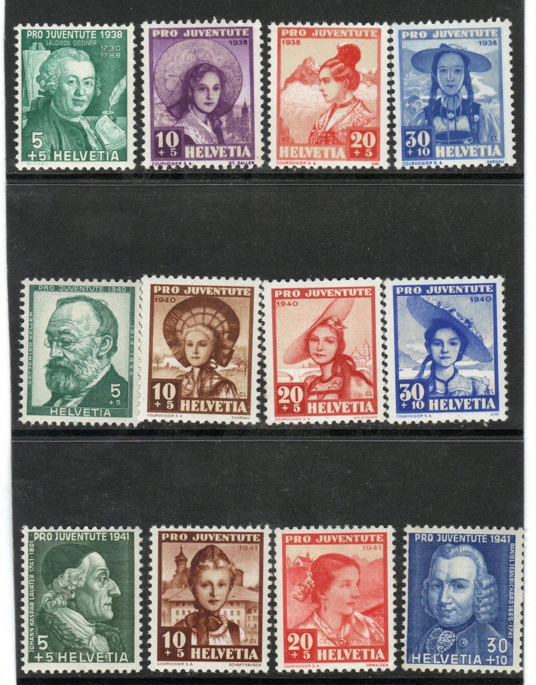 Tutti i francobolli: 24c PJ  1938/40/41 Costumi/** – Usato da BREGANZONA venduto da adelio8