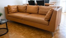 IKEA STOCKHOLM 3er-Ledersofa aus Seglora Naturleder