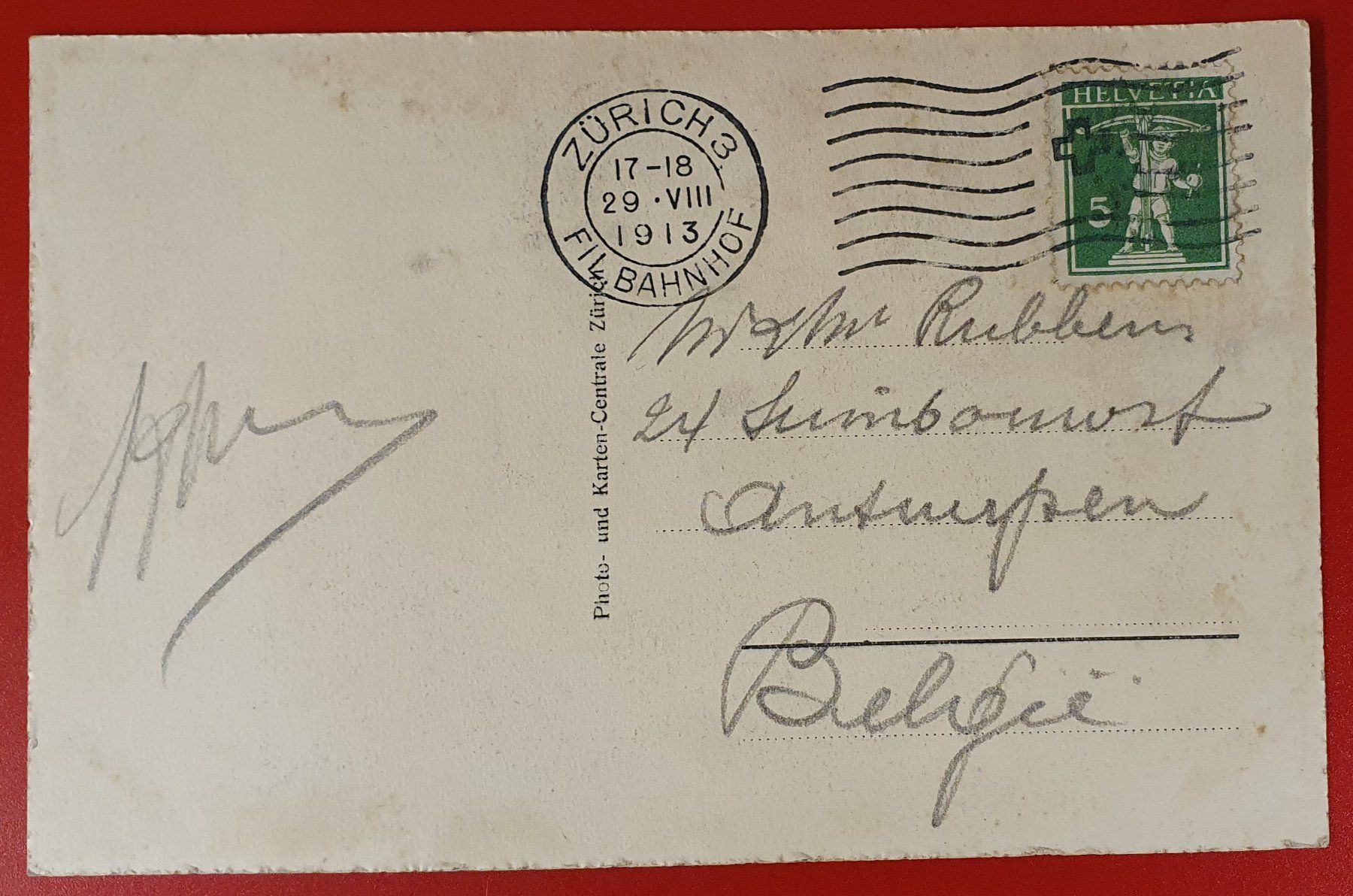 Ansichtskarten: Zürich 1913 - Kreuzkirche – Gebraucht aus Kreuzlingen von Rschweiz1 1