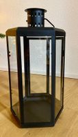 Grosse Laterne aus Metall & Glas, Höhe: 51cm
