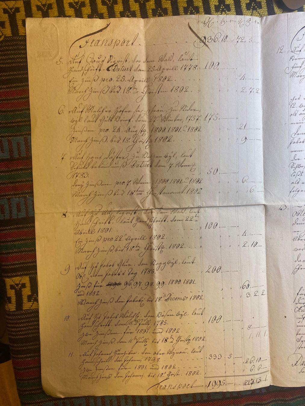 Documenti: 1802 Übergab Gruben – Usato da Langendorf venduto da Antik-Samariter 1