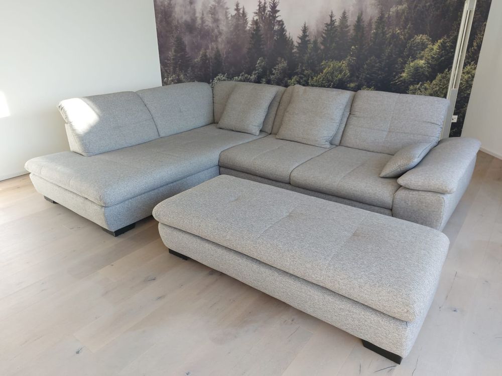 Sofa Couch Polstergruppe grau LForm XORA Kaufen auf Ricardo