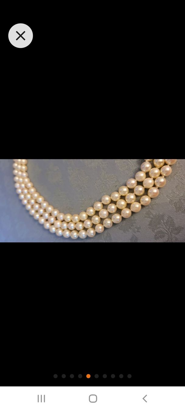 Catenine: Perlencollier 3 Rang Perfekt Precious Anmutig Einzigartig – Usato da Winterthur venduto da Gartenoase144 6
