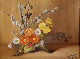 Huile sur toile signél Borel