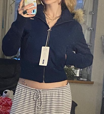 Hollister Peyton Twill-Jacke, Marineblau