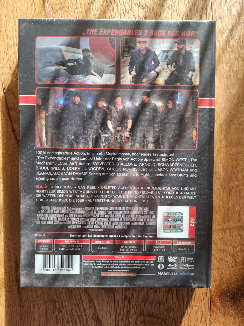 Tutti i DVDs: The Expendables 2 von Namless Media – Nuovo e nell'imballaggio originale da St.Gallen venduto da Capsule_Corporation 2