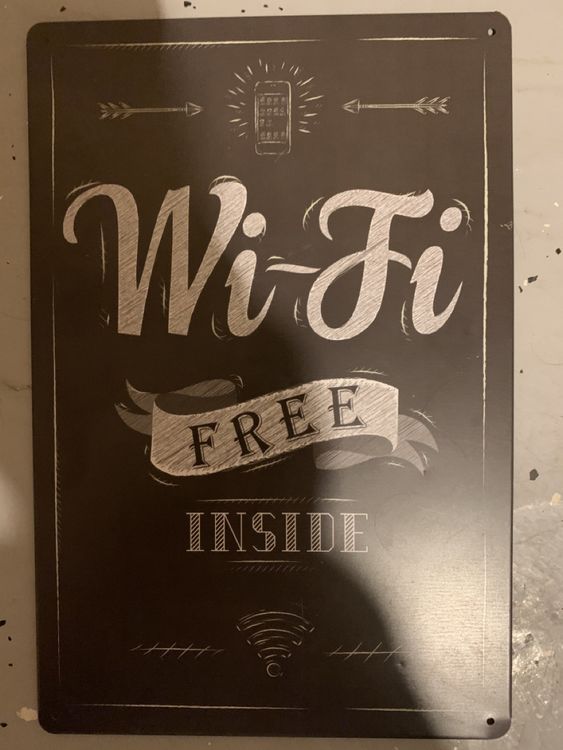 Free Wifi Inside Sign Luminous Sticker Glow in the... - Grandado