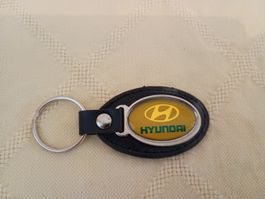 Schlüsselanhänger HYUNDAI, Leder, ca. 10 cm