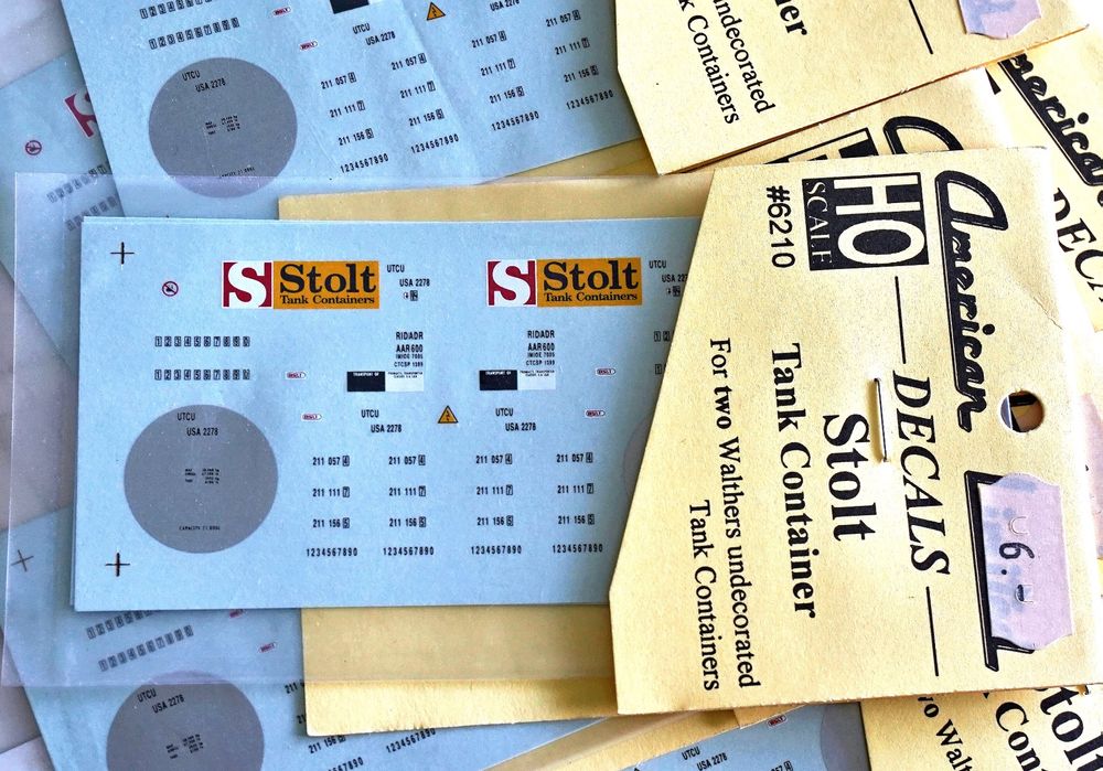 Beschriftungen - Decals HO - 20 Stück Tank container & VIA (Neu und ...