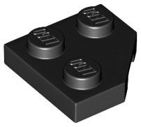 LEGO - 50x Black Wedge Plate 2x2 Corner - 26601 - NEW