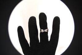 Ring mit Strasssteine 925 gepunzt , Gr.58-18.5