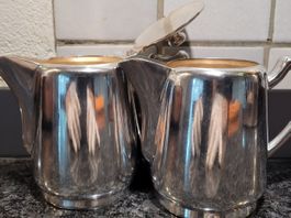 ALTES/SCHWERES HOTEL-SILBER/KAFFEE-SET TOP! 50-ER JAHRE