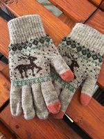 Gants unisex motif hiver upcycling gloves