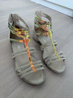 Chanel Suede Leather Sandals Size 37.5