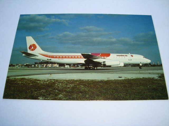 Cartoline postali: Hawaiian Air DC-8-62 N802BN – Nuovo e nell'imballaggio originale da Thun venduto da Abigboss