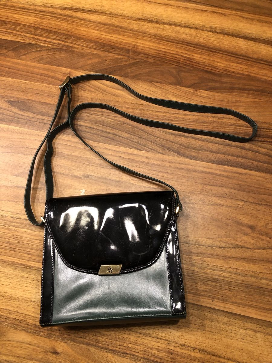 Borse da donna: Leder-Handtasche grün/schwarz – Usato da Versoix venduto da chr_2rpz
