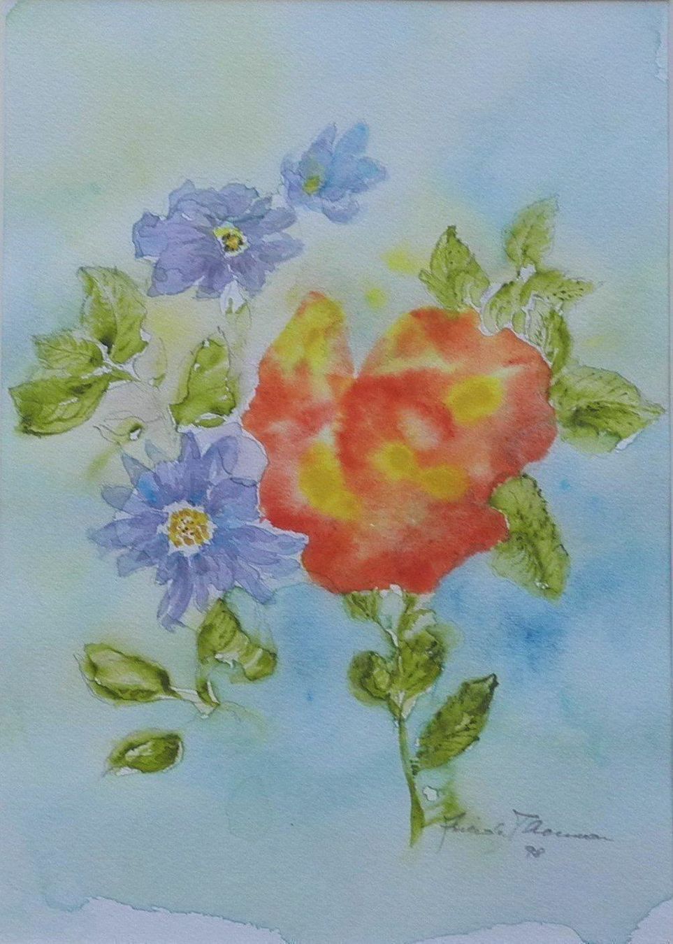 Tableaux: Mohnblume signiert unleserlich - Thomann ? – D'occasion à Wünnewil par FineArt-NicePrice