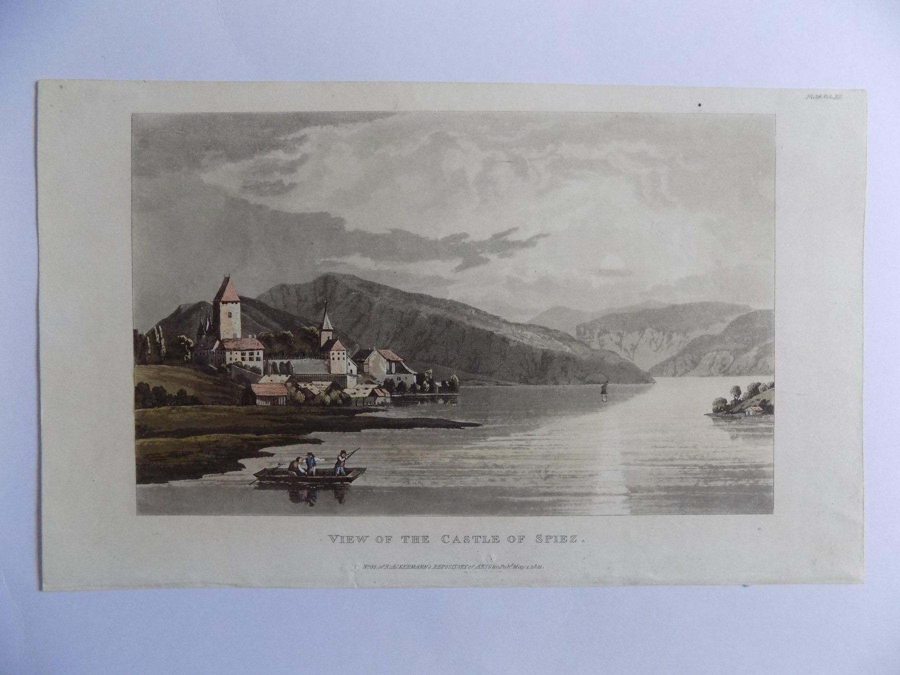 Gravures: Spiez kolorierte Aquatinta – D'occasion à Risch par Antikfee 1