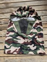 Sturmhaube / Skimaske Camouflage mit Netz Einsatz.
