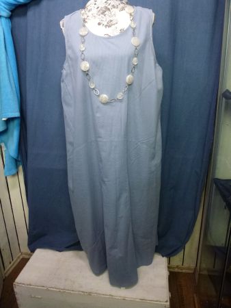 DW SHOP ULTRA DÜNNES BAUMWOLL KLEID MAXIKLEID GR 46 GESTREIF