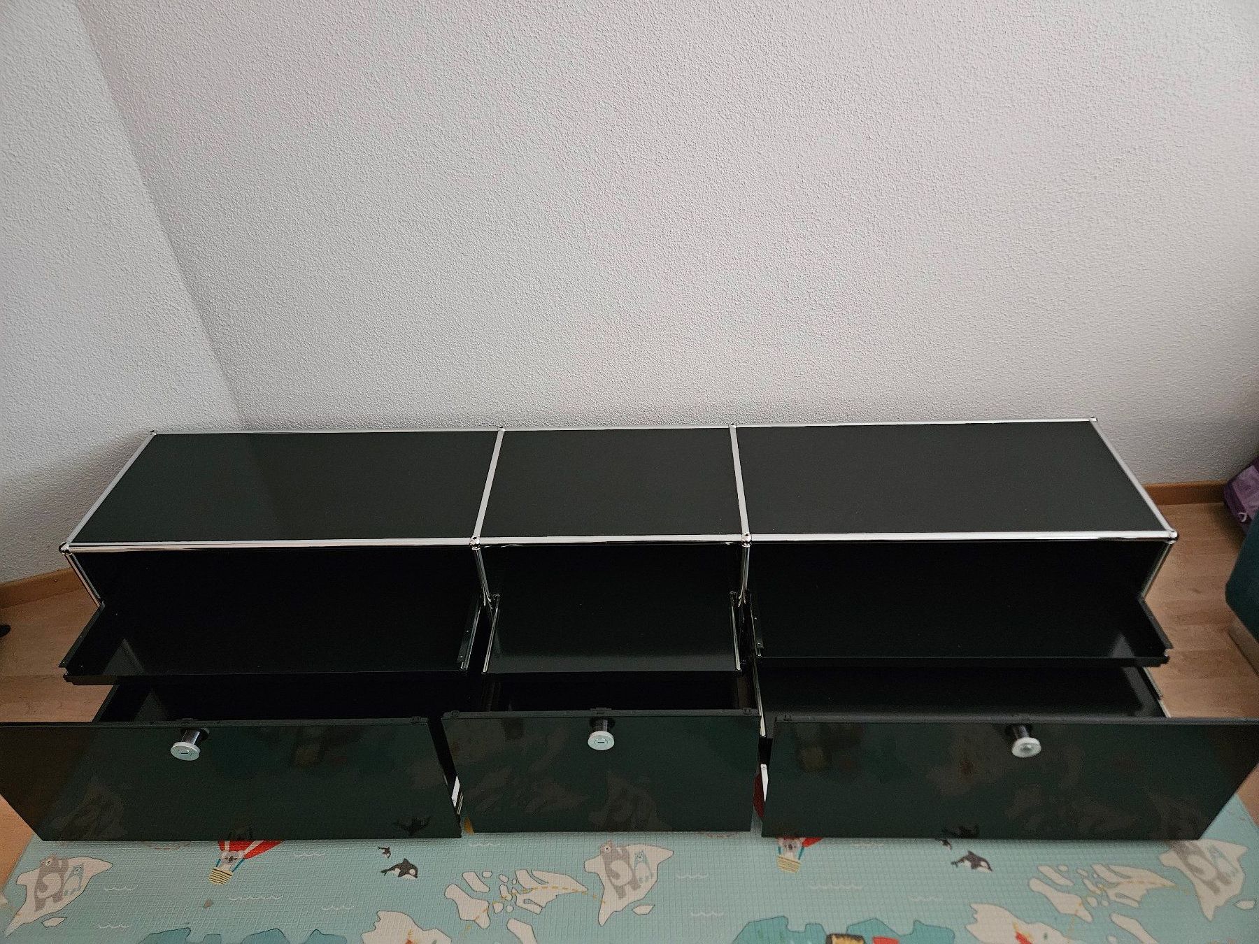 USM TV Möbel: USM Haller Sideboard, 3 Elemente, graphitschwarz – Gebraucht aus Frauenfeld von Jatravartid1942 7