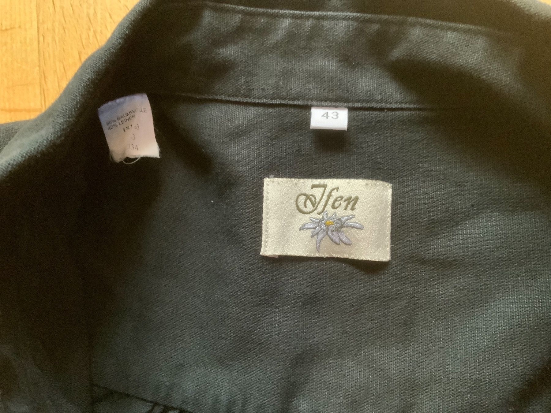 Camicie: Trachten Hemd Herren schwarz Gr. 43 – Usato da Mauren venduto da ducducturi 5
