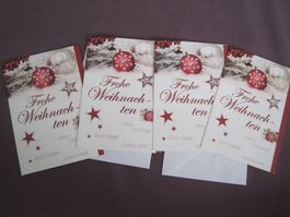 4 gleiche Weihnachtskarten mit Couvert (1)