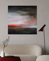 Gemälde "Sunset", 70x70 cm, Mixed Media, Unikat