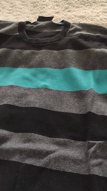 Maglioni & Felpe: Herrenpullover gestreift Gr. M schwarz/grau/türkis – Nuovo (secondo la descrizione) da Oberentfelden venduto da MrRicardolino 2
