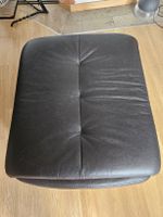 Echt Lederlounge mit Sessel, Sofa, Hocker